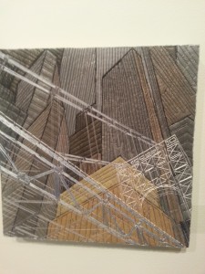 Natalya Aikens' Glass Bridge.  Wonderful use of thread and perspective in this piece, don't you think?  