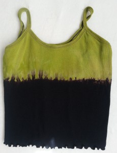 This Shibori Chic camisole was stitched, discharged, and overdyed and is a great project for a 4 hour class.   