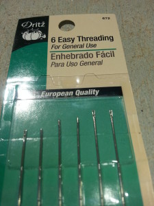 These needles are usually available at local quilt shops and big box craft stores.