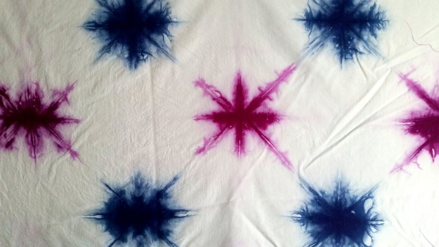 This sekka shibori with blueberry and raspberry dye is making me hungry!